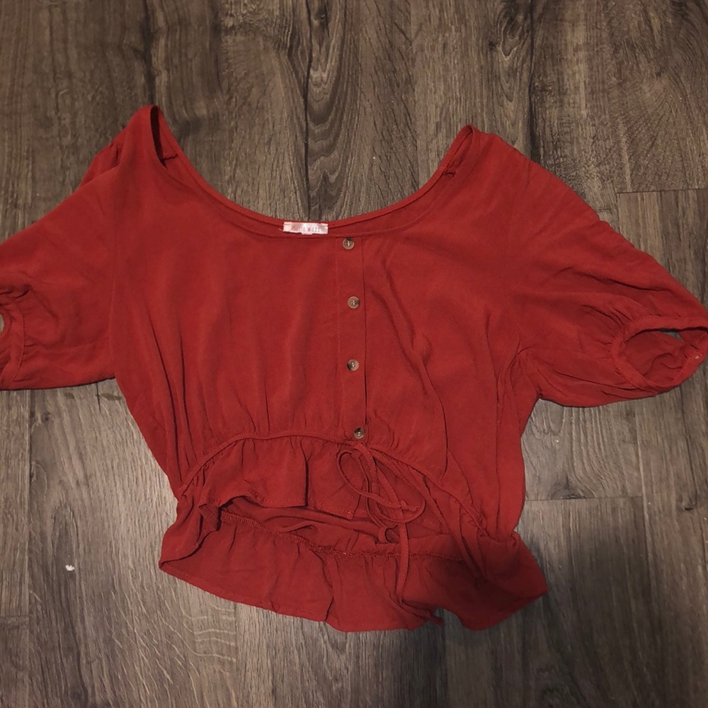 Burnt orange blouse